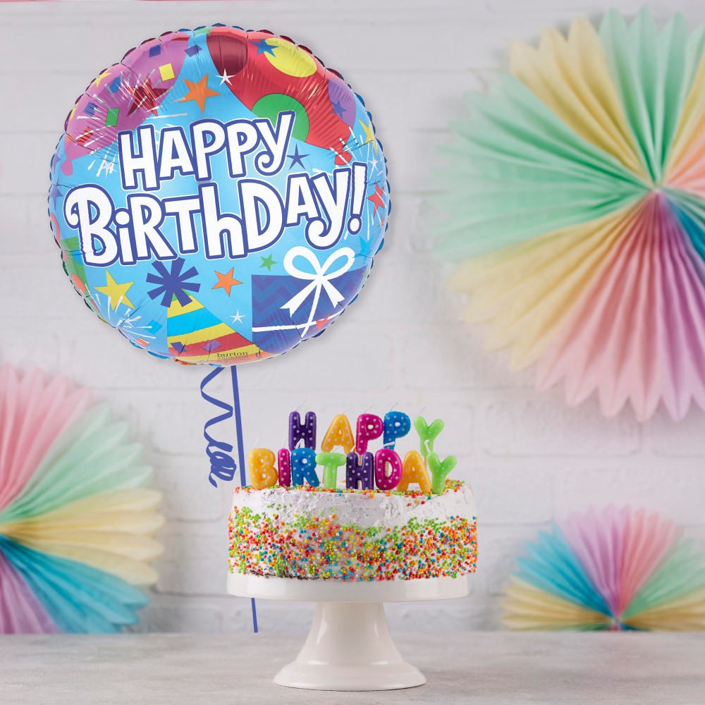 slide 4 of 4, Happy Birthday Helium Filled Balloon, 1 ct