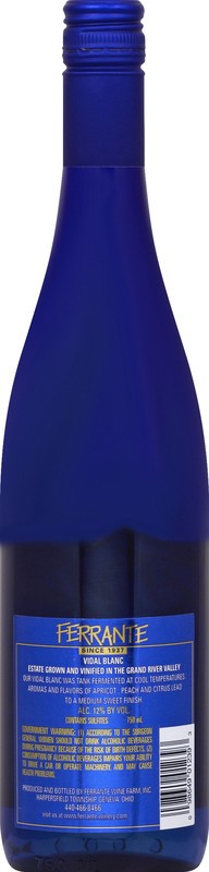 slide 2 of 4, Ferrante Vidal Blanc 750 ml, 750 ml