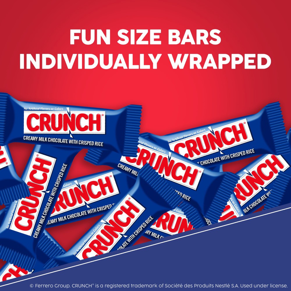 slide 6 of 6, Crunch Creamy Milk Chocolate with Crisped Rice Milk Chocolate Fun Size 10 oz, 10 oz