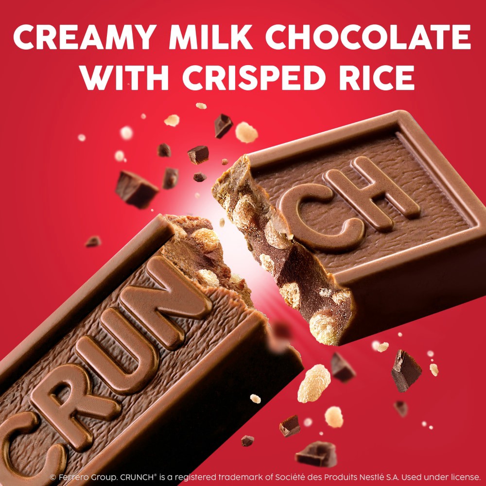 slide 3 of 4, Crunch Creamy Milk Chocolate with Crisped Rice Milk Chocolate Fun Size 10 oz, 10 oz