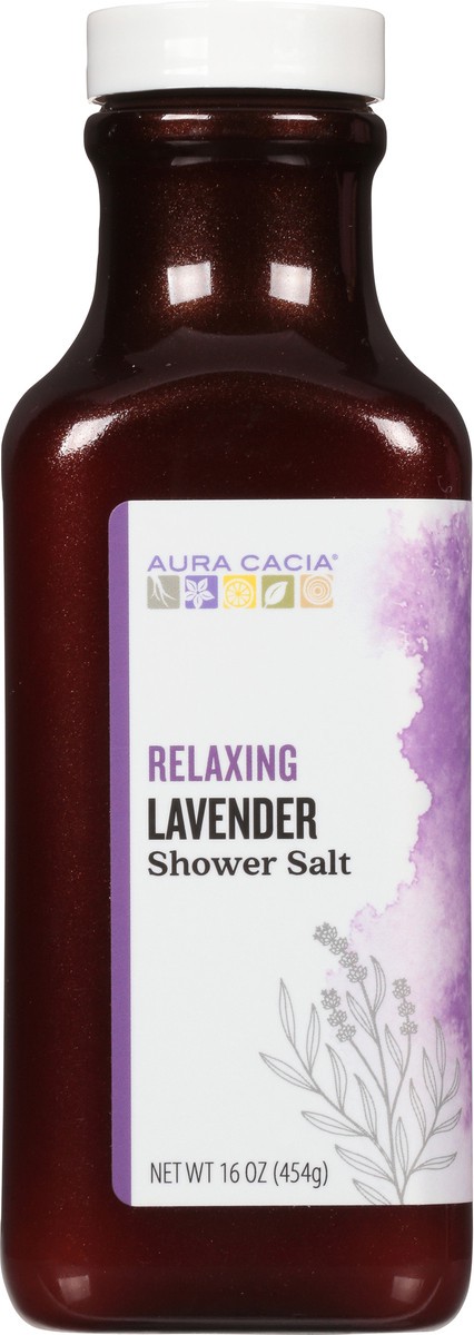 slide 4 of 12, Aura Cacia Relaxing Lavender Shower Salt 16 oz, 16 oz