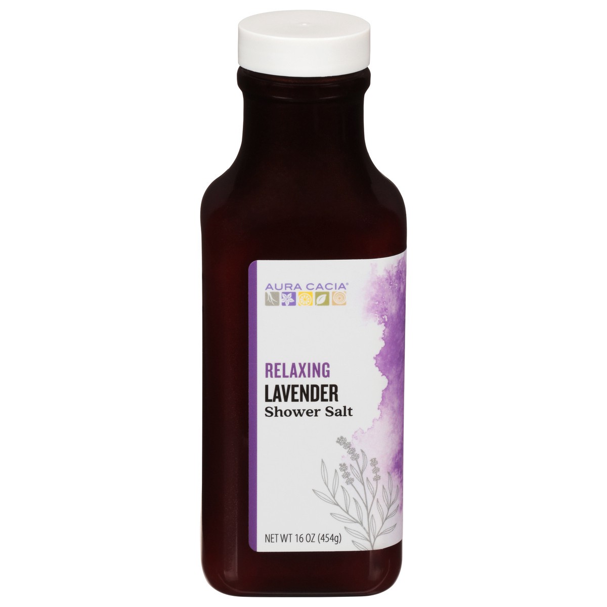 slide 1 of 12, Aura Cacia Relaxing Lavender Shower Salt 16 oz, 16 oz