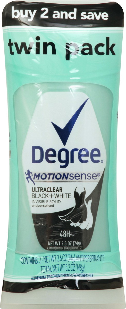 slide 1 of 9, Degree Motionsense Twin Pack Black + White Ultra Clear Antiperspirants 2 ea, 2 ct