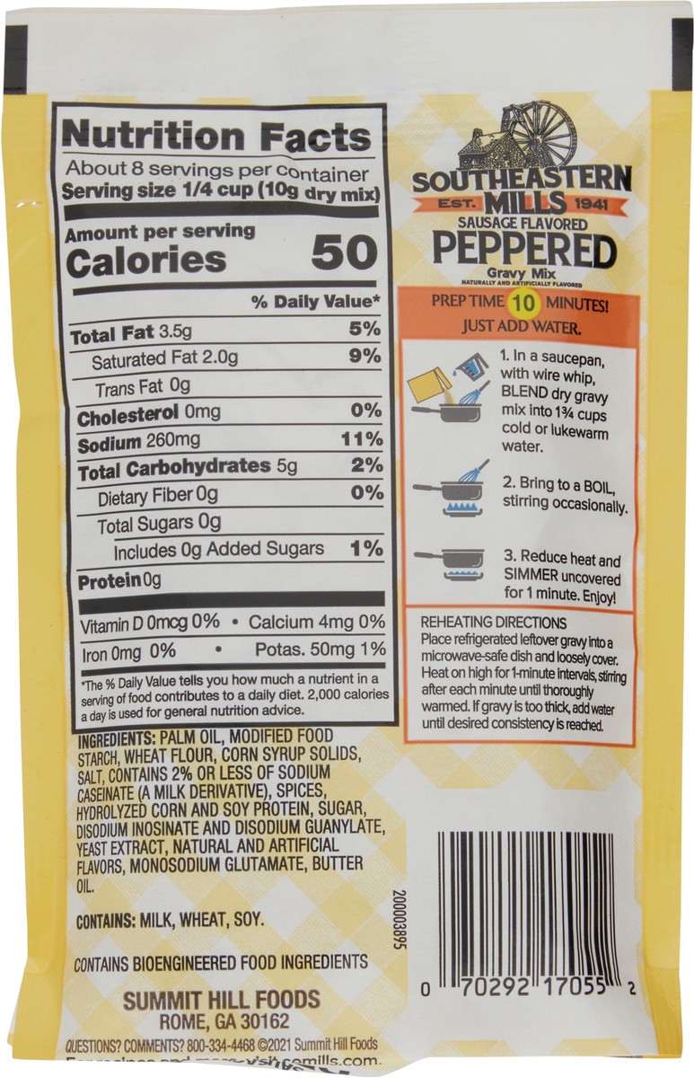 slide 7 of 8, Southeastern Mills Peppered Gravy W/Sausage Flavor 2.75 OZ, 2.75 oz