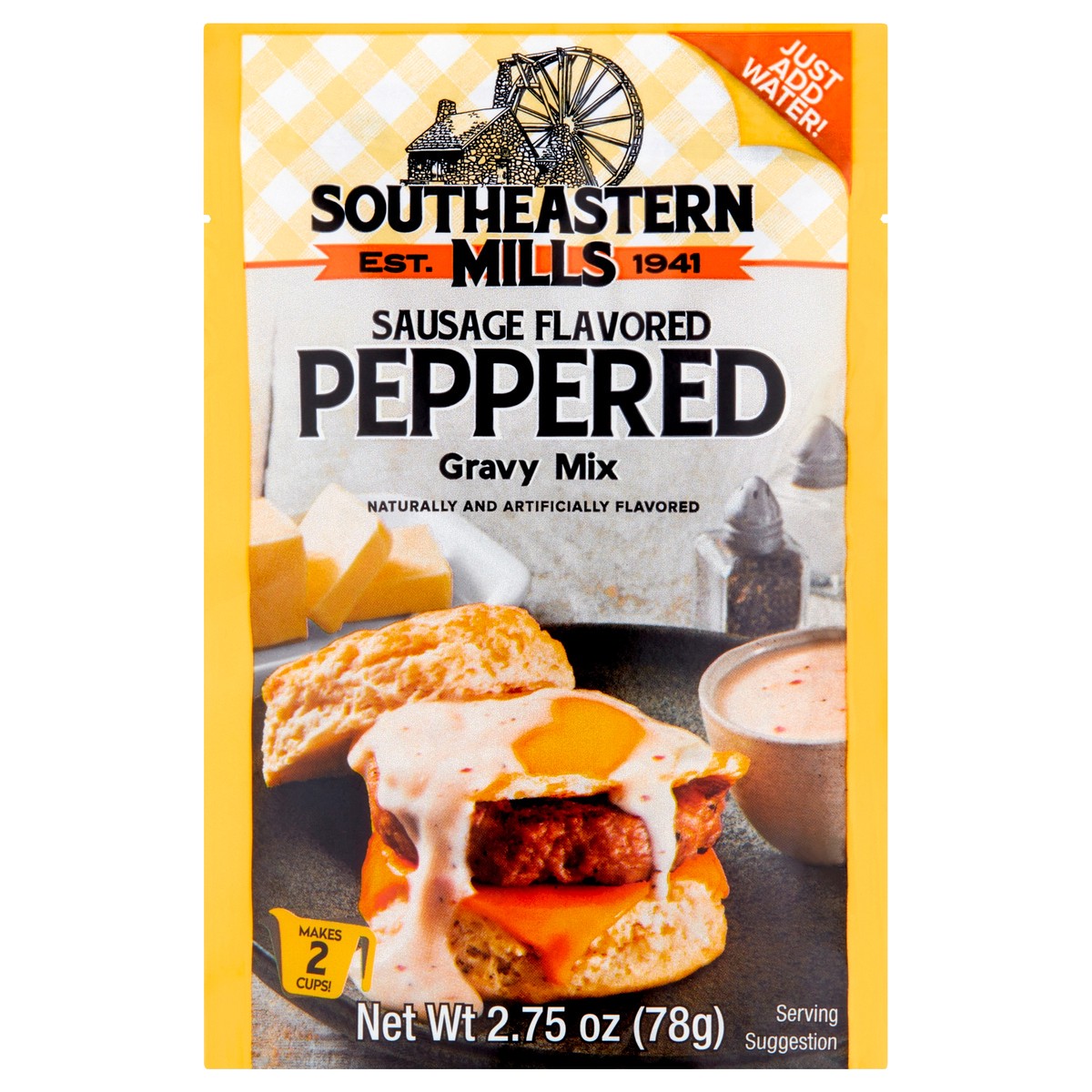 slide 1 of 8, Southeastern Mills Peppered Gravy W/Sausage Flavor 2.75 OZ, 2.75 oz