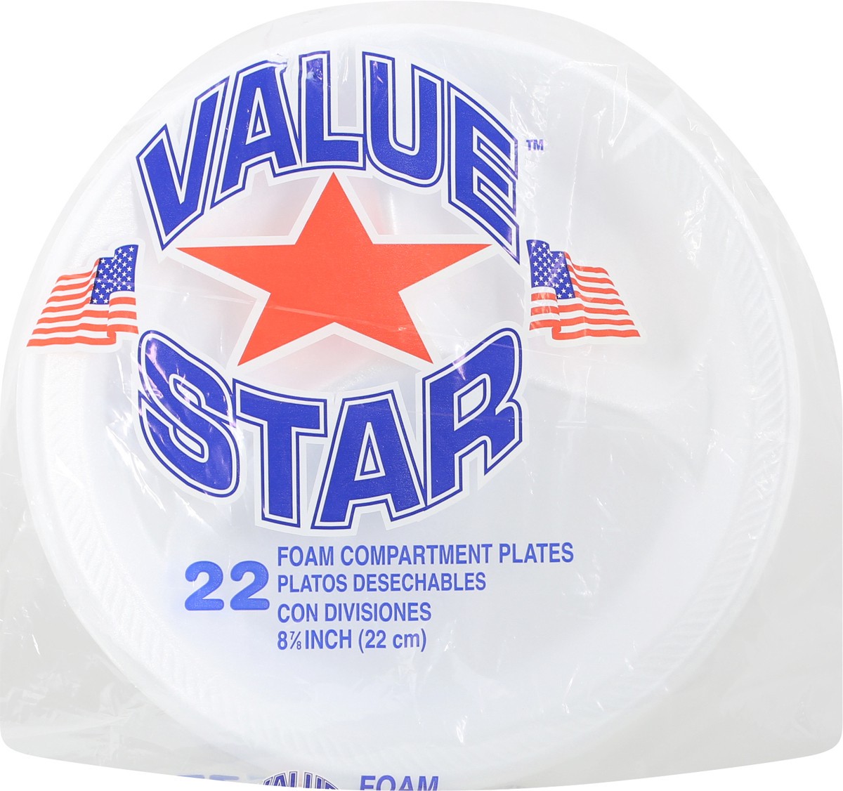 slide 2 of 11, Value Star Disposable Comp Plate 8 7/8 In, 22 ct