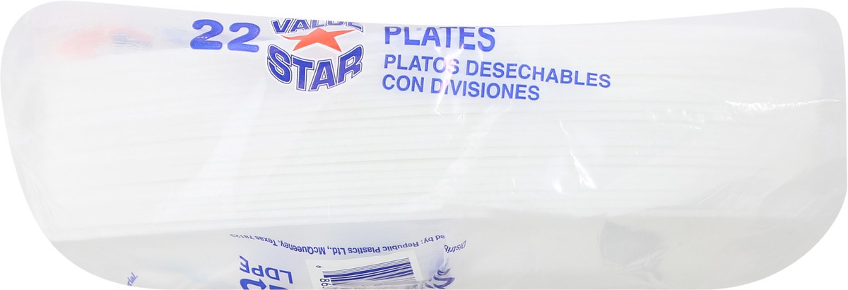 slide 8 of 11, Value Star Disposable Comp Plate 8 7/8 In, 22 ct