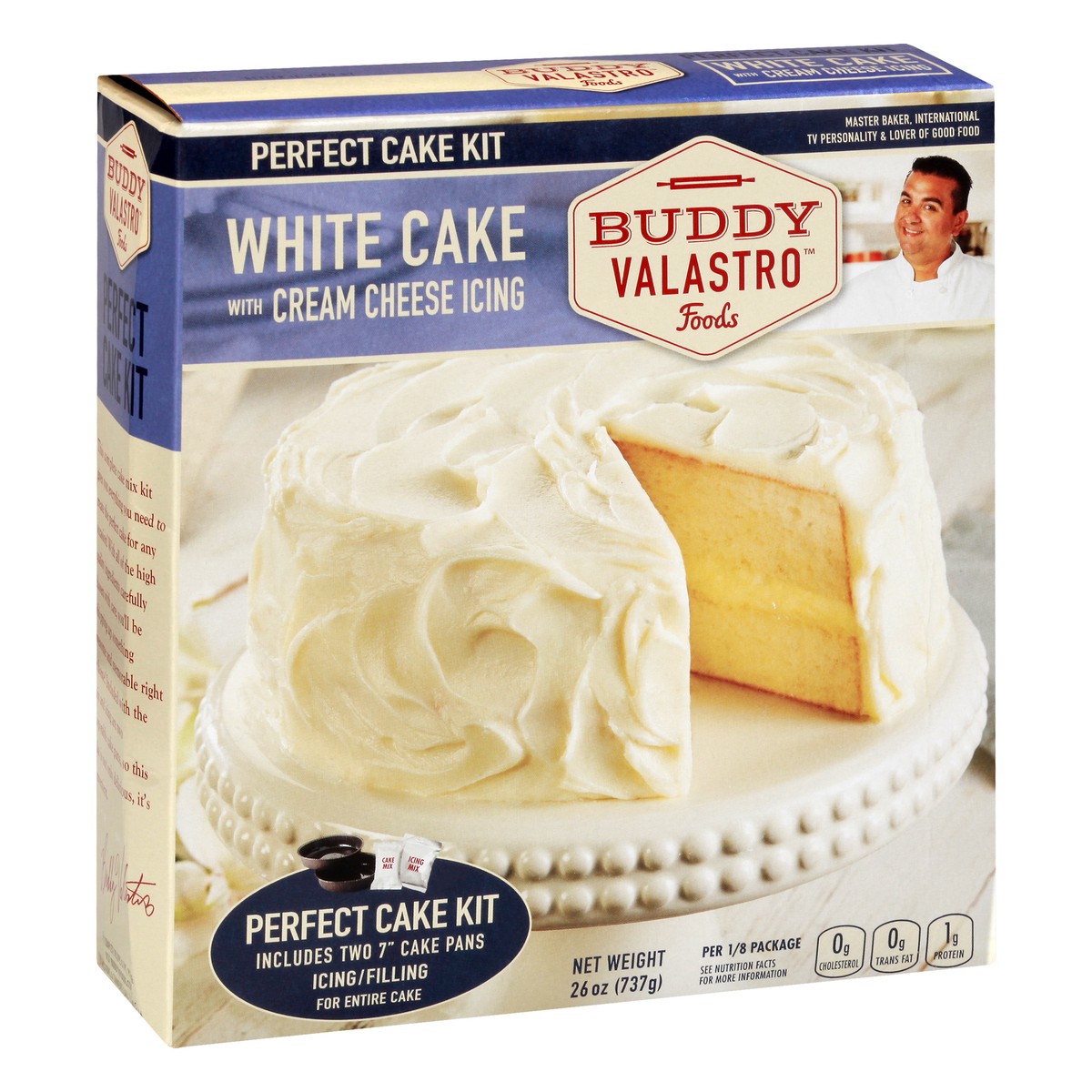 slide 8 of 13, BUDDY VALASTRO FOODS White Cake With Cream Cheese Icing Perfect Cake Kit 1 ea, 1 ea