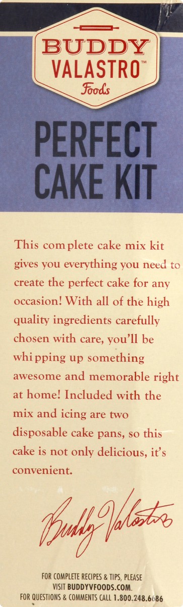slide 4 of 13, BUDDY VALASTRO FOODS White Cake With Cream Cheese Icing Perfect Cake Kit 1 ea, 1 ea