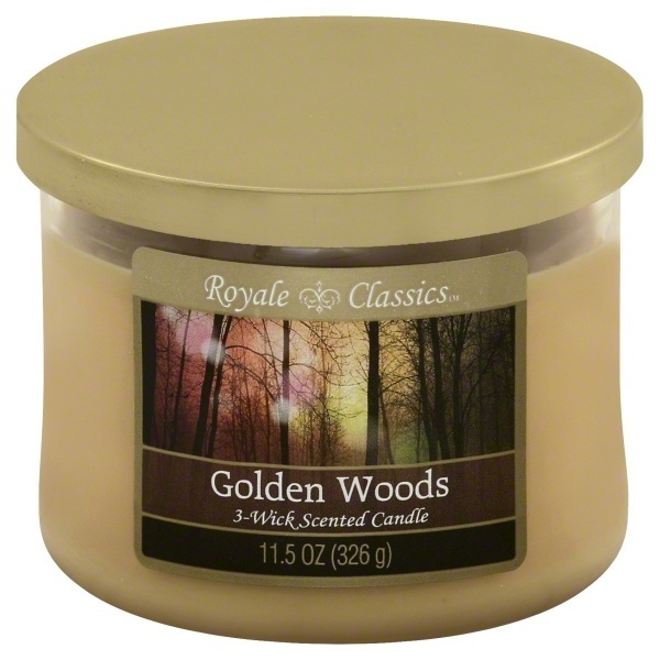 slide 1 of 1, Candle-Lite Royale Classics Golden Woods 3-Wick Candle, 11.5 oz