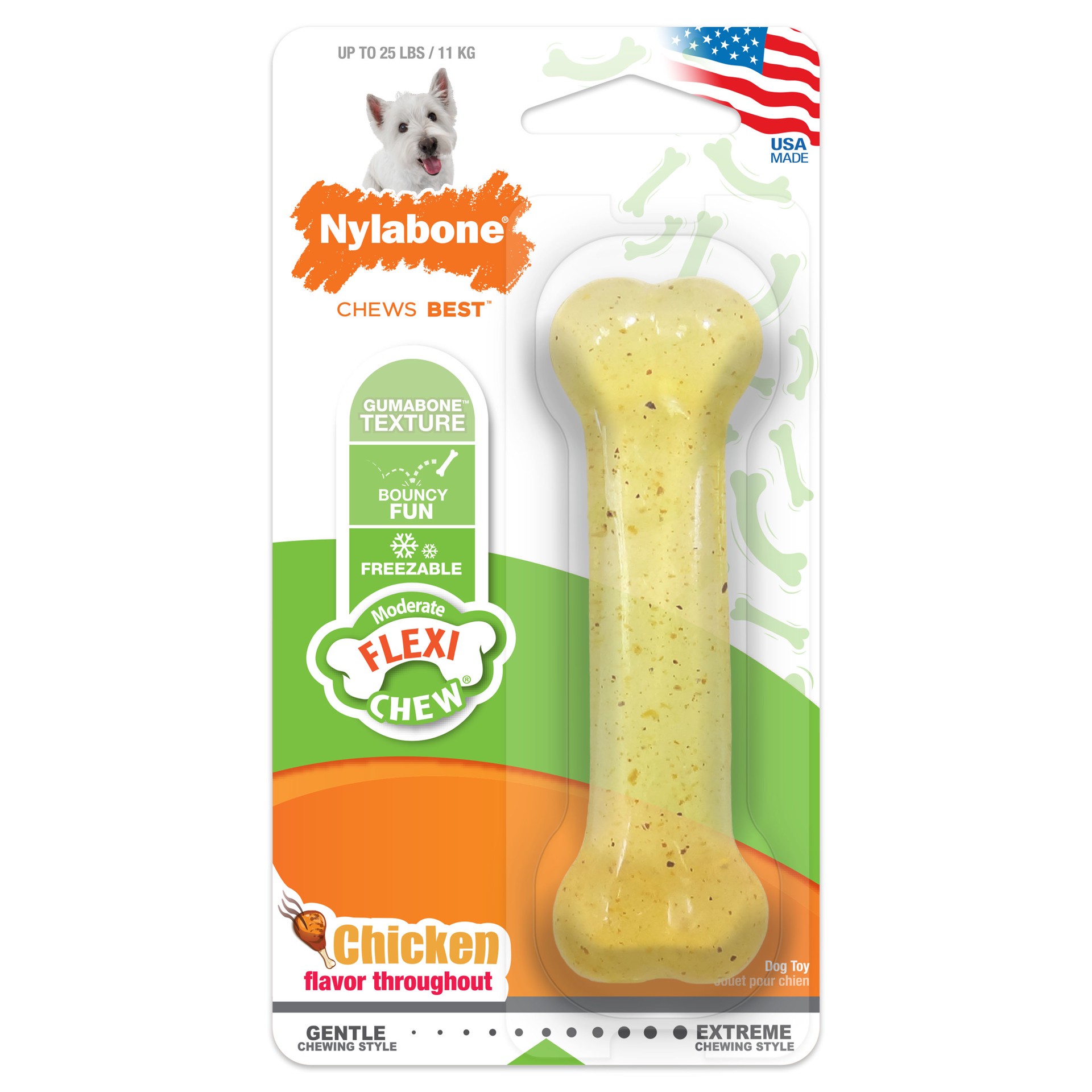 slide 1 of 10, Nylabone Moderate Chew Chicken Chew Toy Small/Regular - Up to 25 Ibs.(1 Count), 1 ct