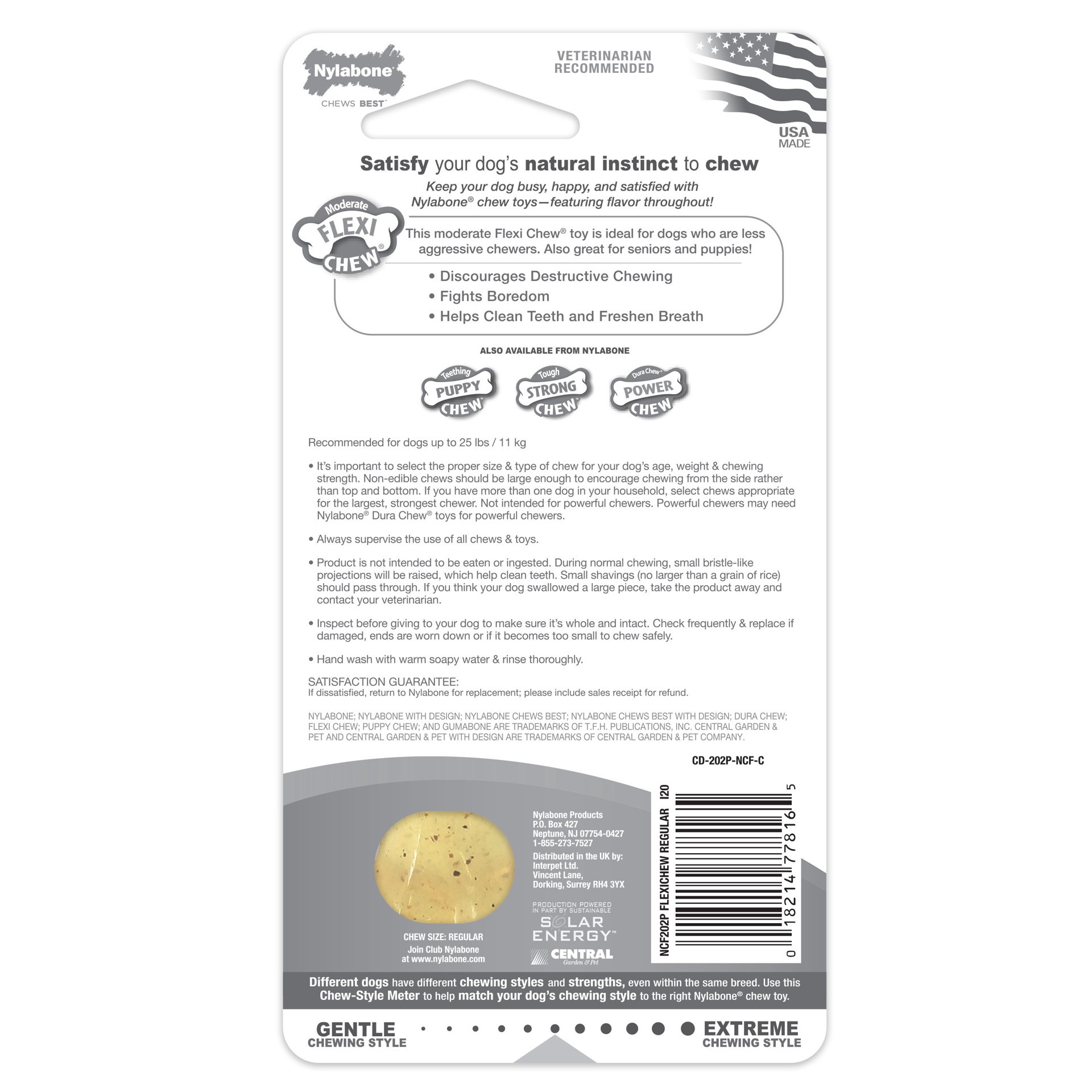 slide 6 of 10, Nylabone Moderate Chew Chicken Chew Toy Small/Regular - Up to 25 Ibs.(1 Count), 1 ct