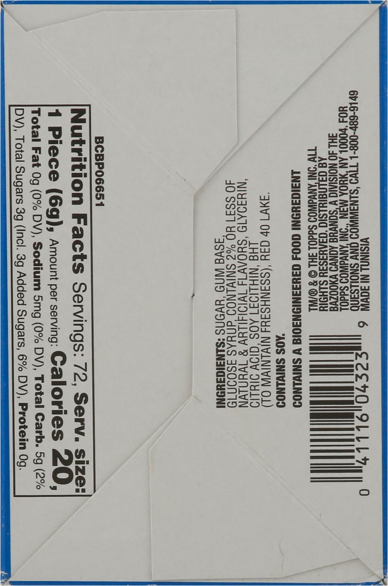 slide 11 of 12, Bazooka Original Bubble Gum Pack 12 - 6 ea, 12 ct