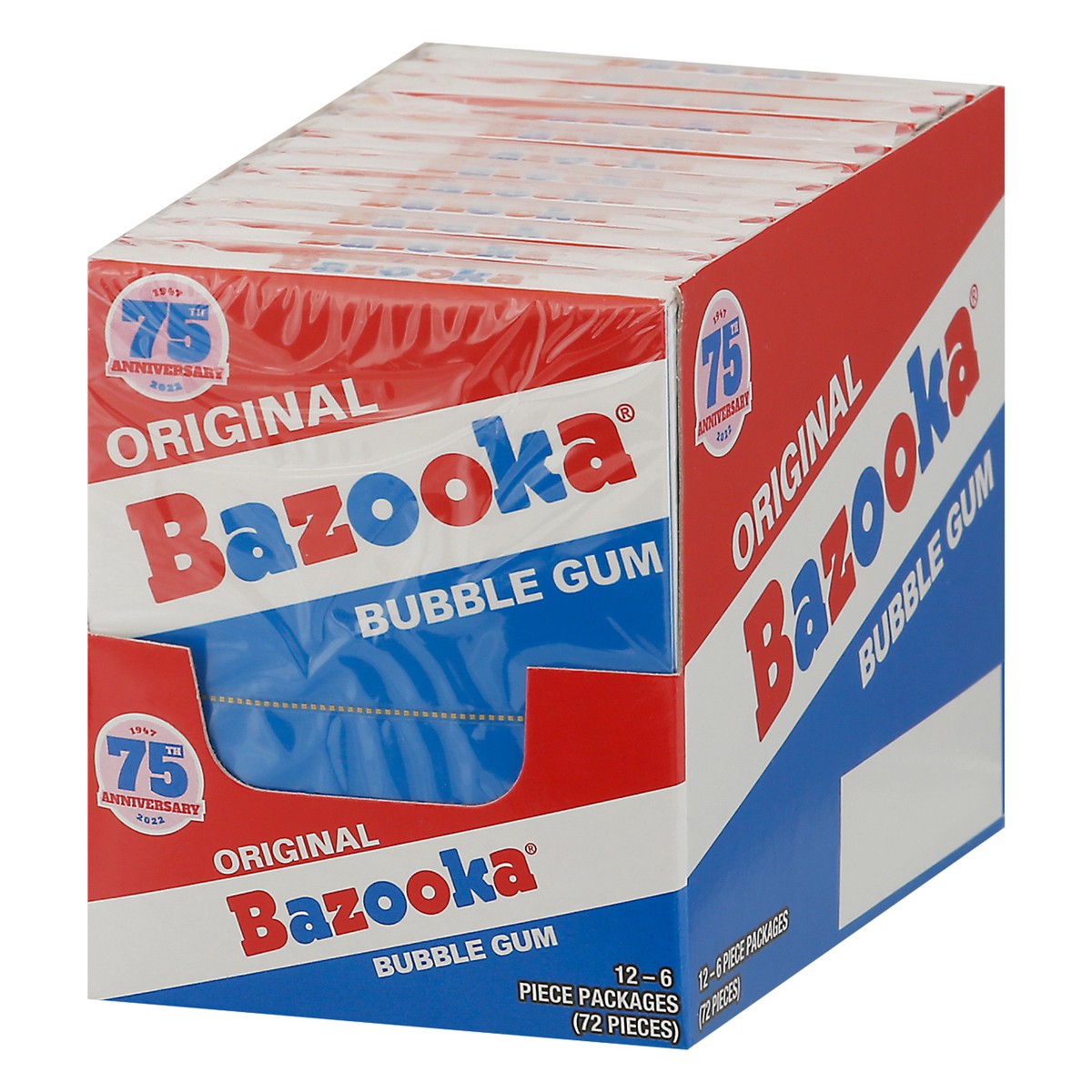 slide 10 of 12, Bazooka Original Bubble Gum Pack 12 - 6 ea, 12 ct