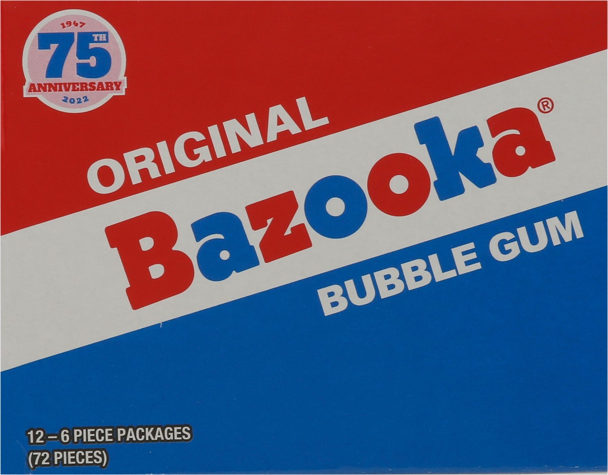 slide 9 of 12, Bazooka Original Bubble Gum Pack 12 - 6 ea, 12 ct