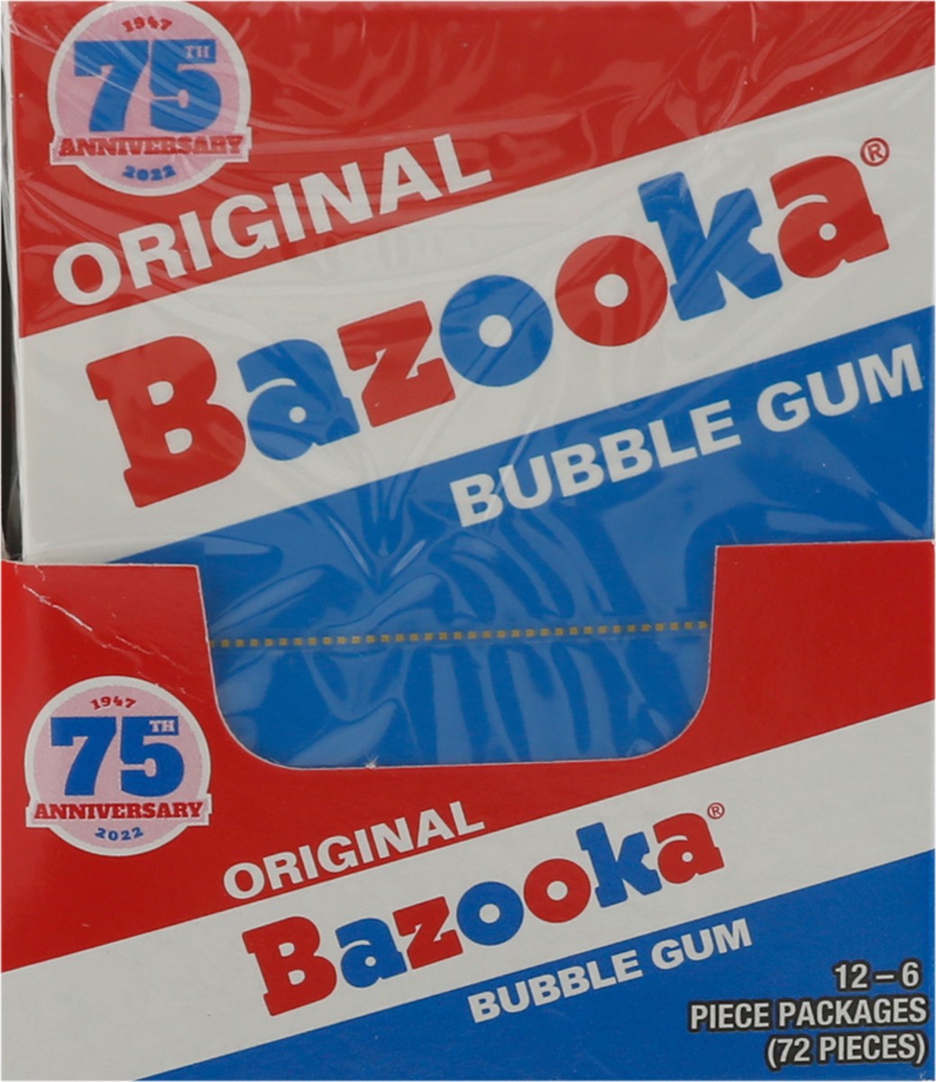 slide 7 of 12, Bazooka Original Bubble Gum Pack 12 - 6 ea, 12 ct