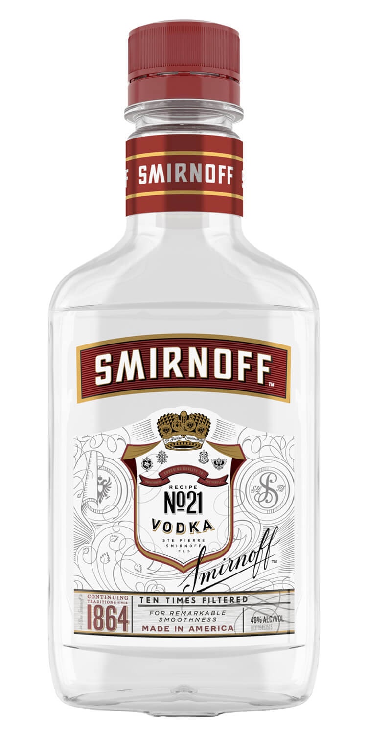 slide 1 of 1, Smirnoff 80 Proof Vodka, 200 ml