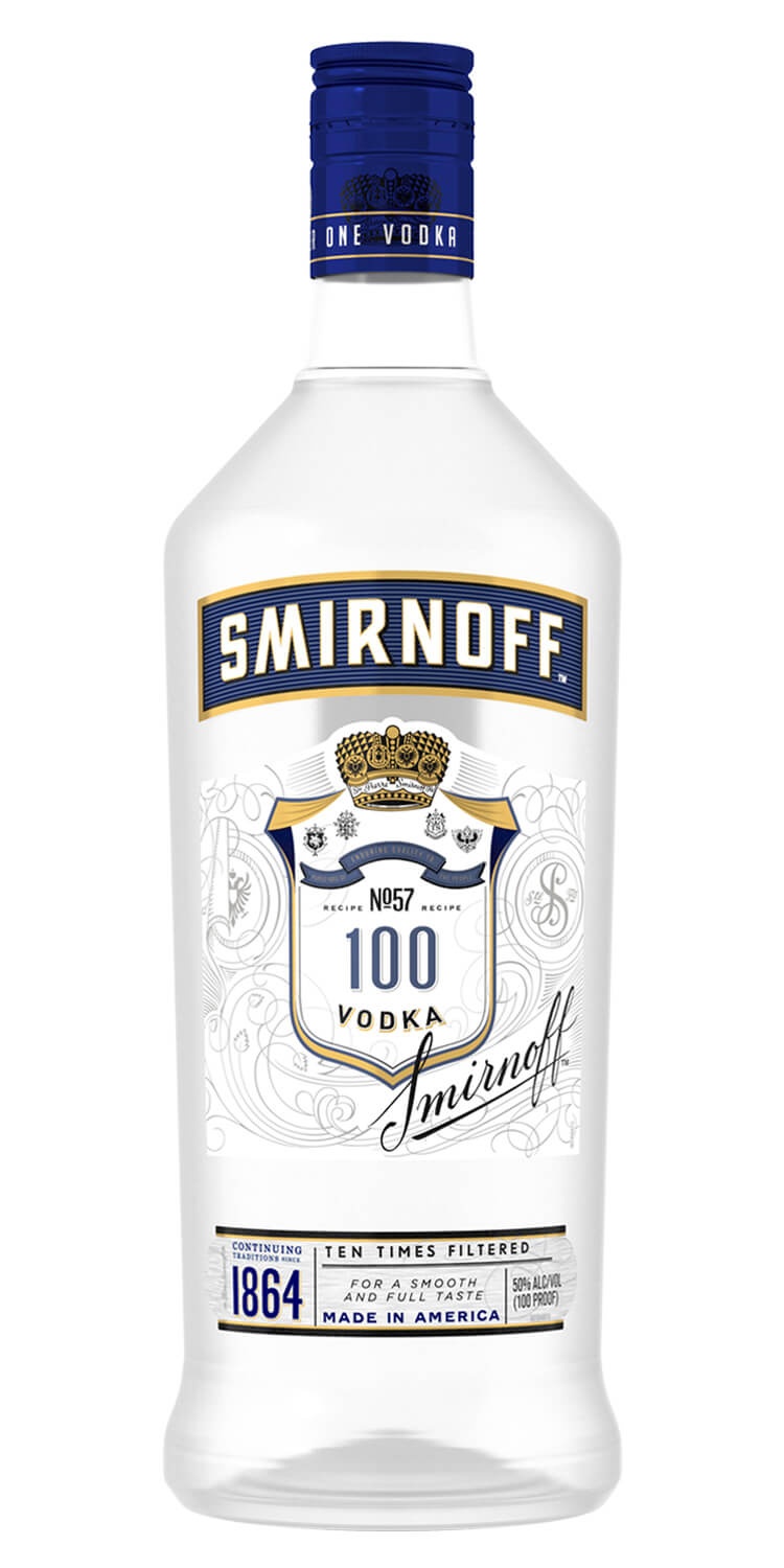 slide 1 of 1, Smirnoff Blue 100 Proof Vodka, 1.75 liter