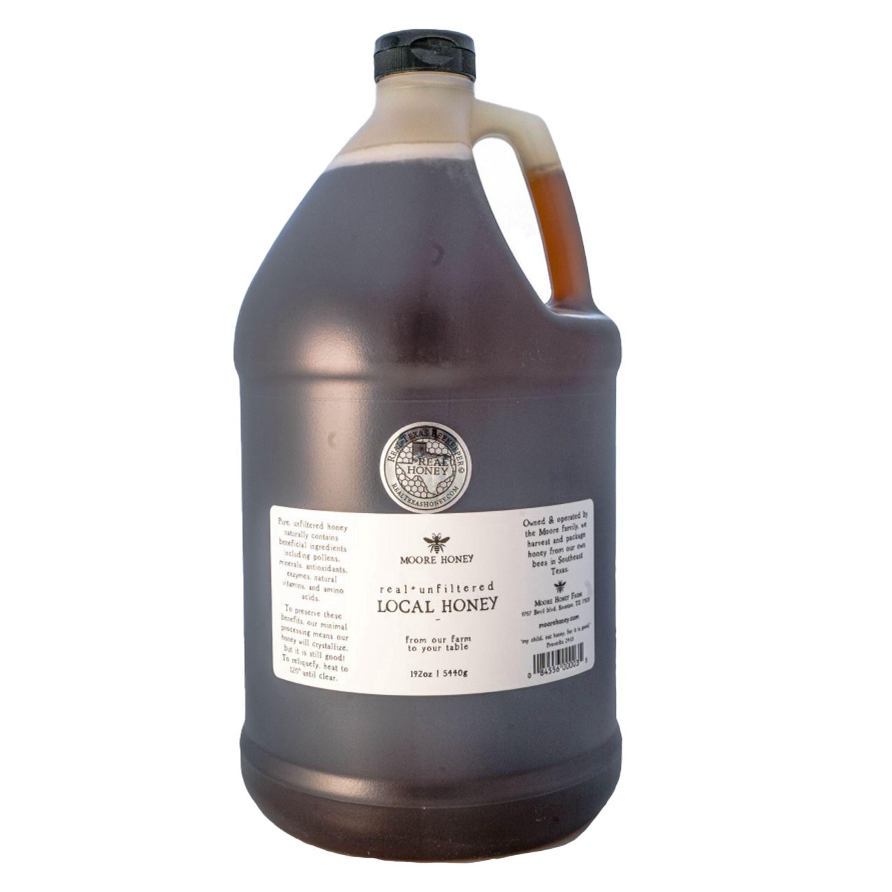 slide 1 of 1, Moore Honey Real & Unfiltered Local Honey Gallon Jug, 192 oz