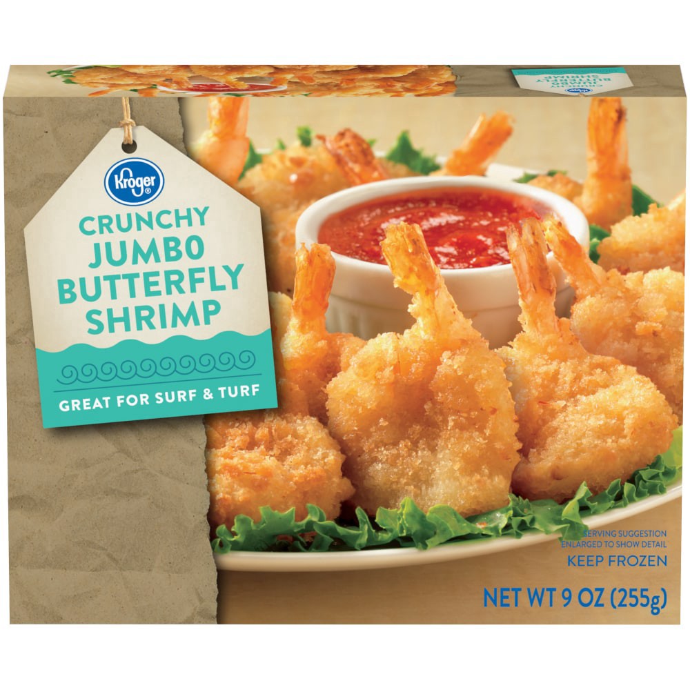 slide 3 of 3, Kroger Crunchy Jumbo Butterfly Shrimp, 9 oz