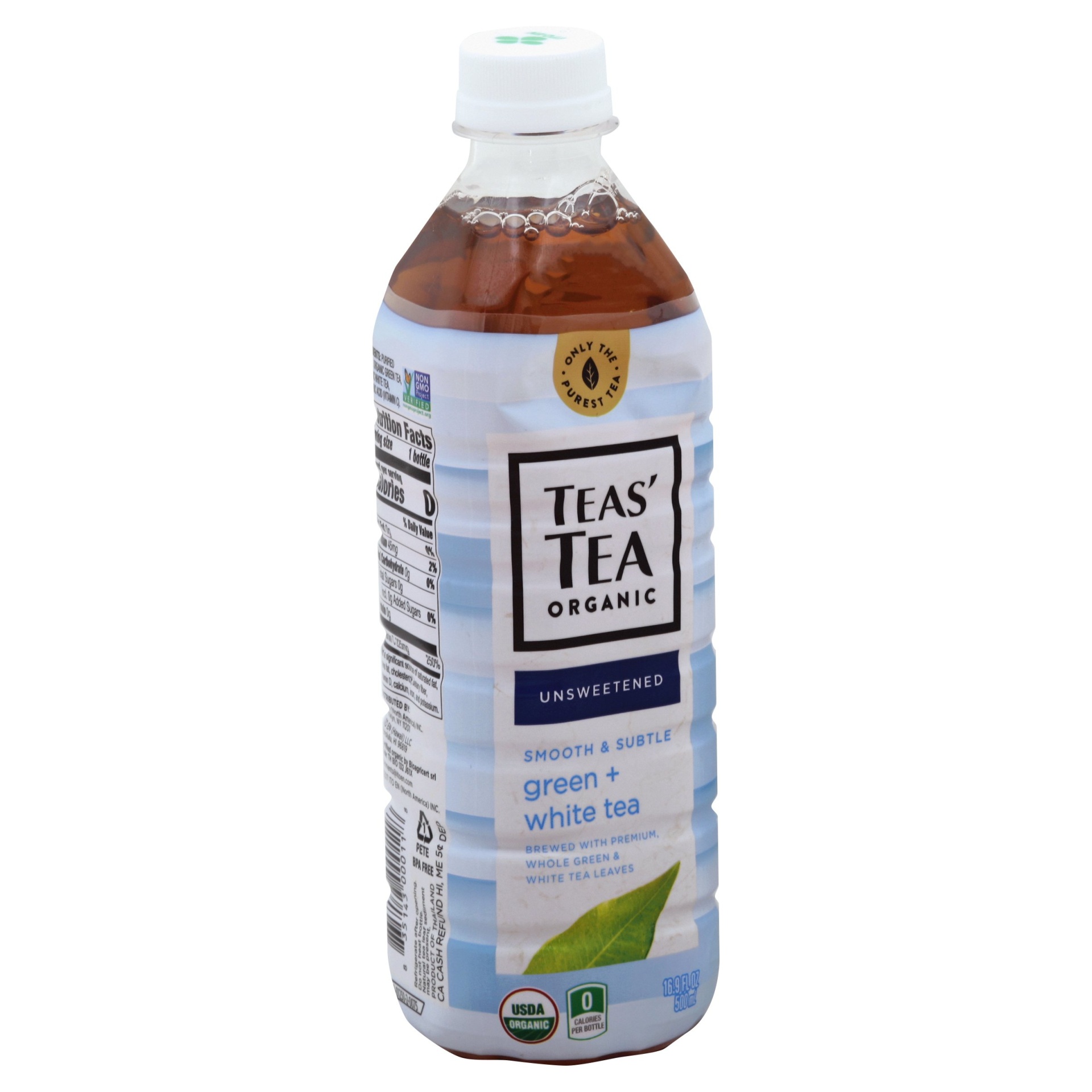 slide 1 of 1, Teas Tea White Unsweetened Green Tea, 16.9 oz
