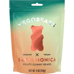 Vegobears Santa Monica Fruity Gummy Bears 4 oz