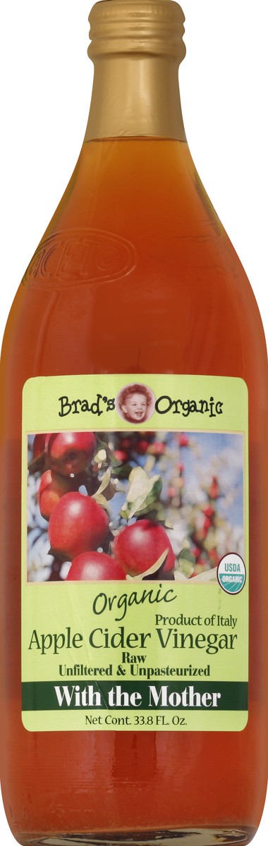 slide 2 of 2, Brad's Organic Vinegar 33.8 oz, 33.8 oz