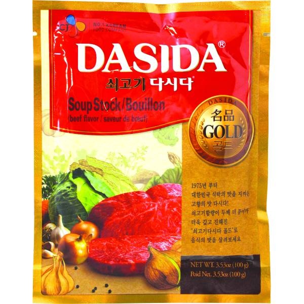 slide 1 of 1, CJ Dasida Gold Soup Stock, Beef Flavor, 3.53 oz