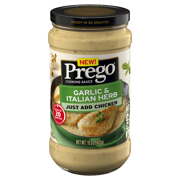 slide 1 of 1, Prego Garlic & Italian Herb Cooking Sauce, 15 oz