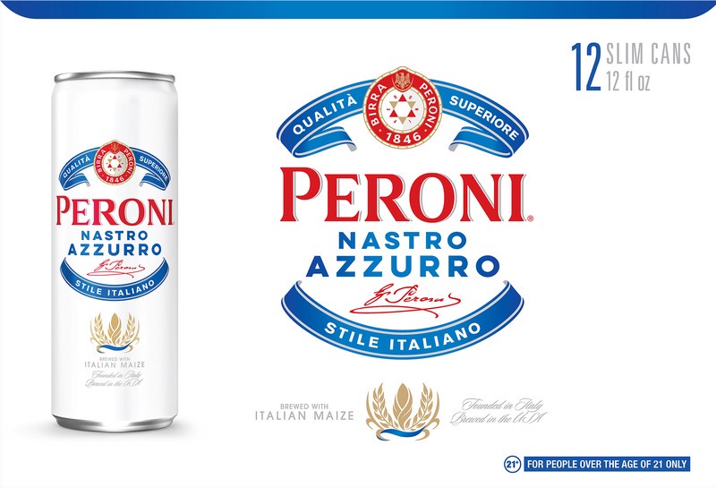 slide 5 of 5, Peroni Nastro Azzurro Beer, Lager, Italian Style, 12 ct