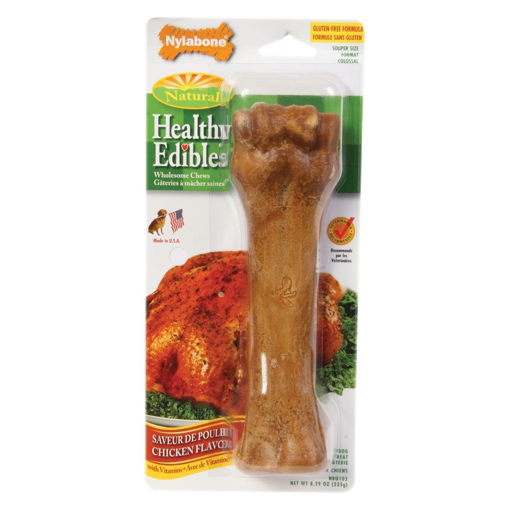 slide 1 of 1, Nylabone Edibles Nylabone Healthy Edibles Gluten-Free Dog Treat, 1 ct