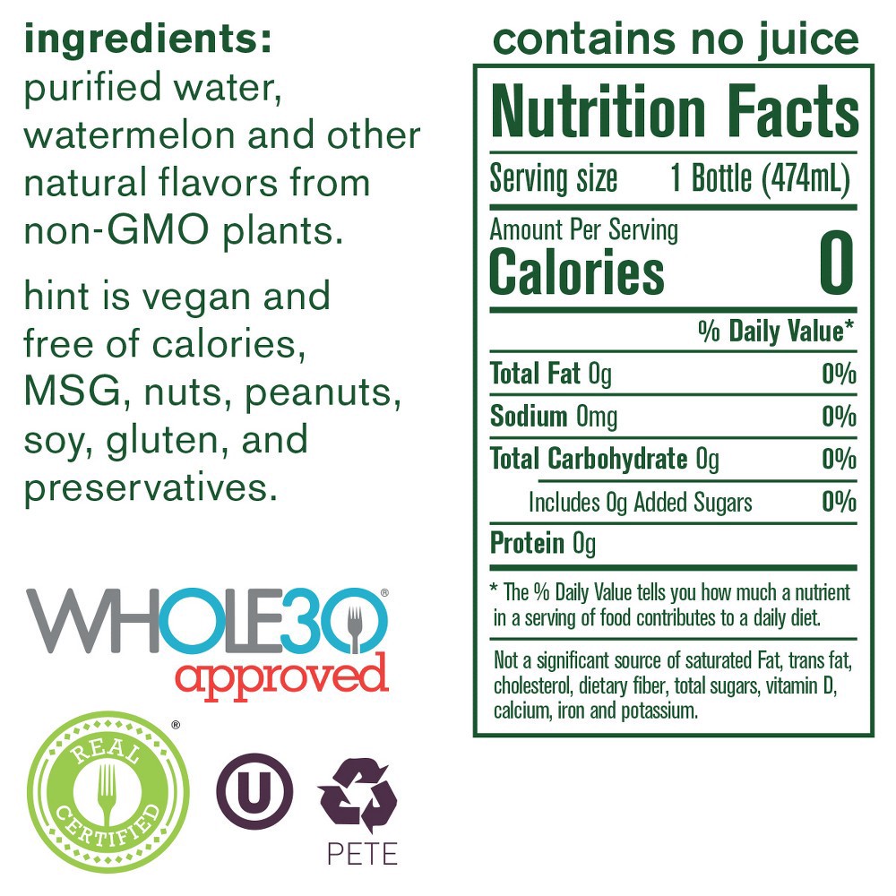 slide 2 of 2, hint Watermelon Flavored Water- 16 fl oz, 16 fl oz