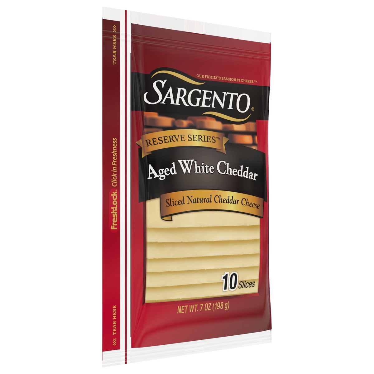slide 4 of 8, Sargento Reserve Series Sliced Aged White Natural Cheddar Cheese, 7 oz., 10 slices, 7 oz