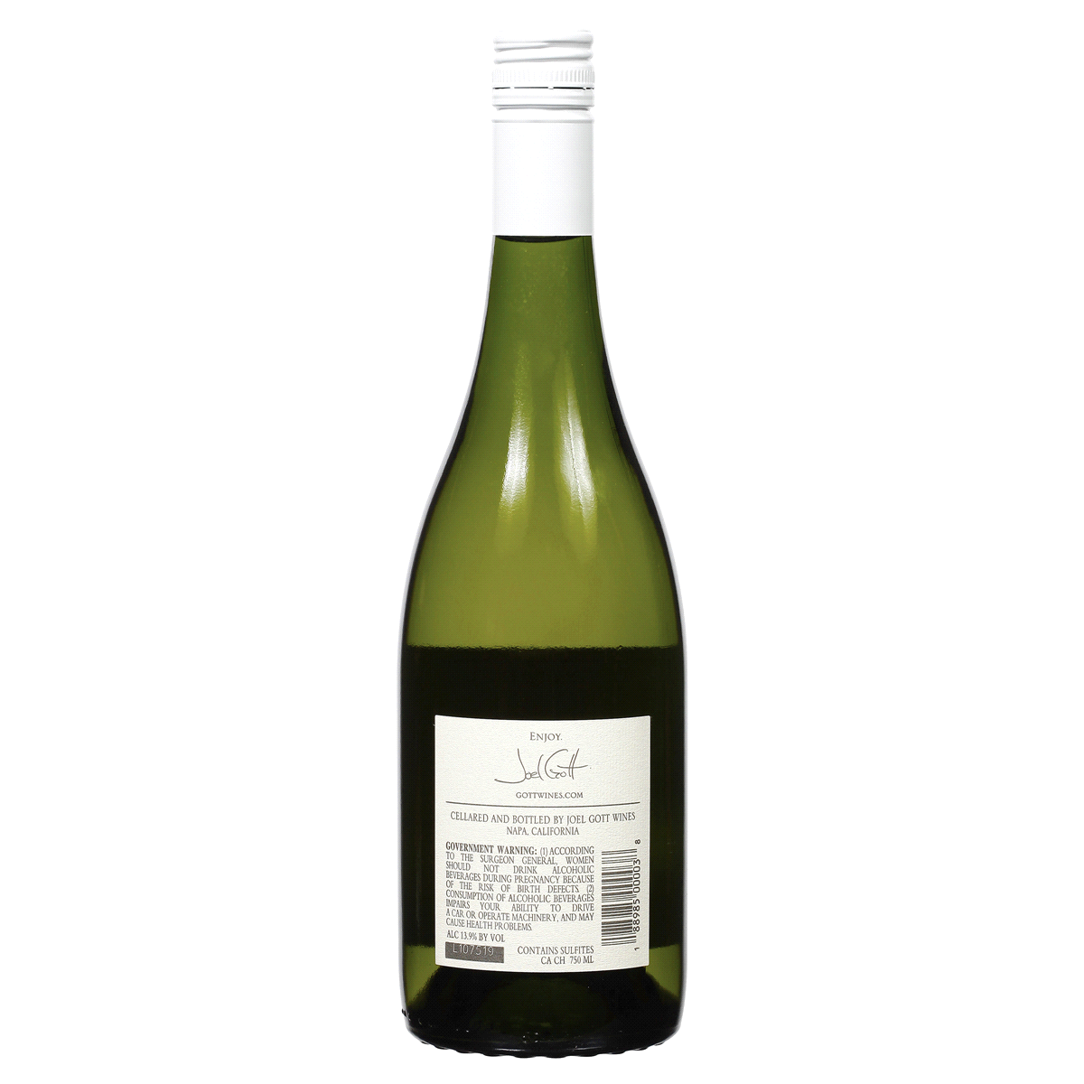 slide 2 of 2, Joel Gott California Unoaked Chardonnay White Wine, 750 ml Glass Bottle, 13.9% ABV, 750 ml