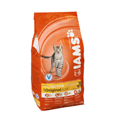 slide 1 of 1, Iams ProActive Health Original with Chicken Adult 1-6 Years Premium Cat Nutrition, 1 ct