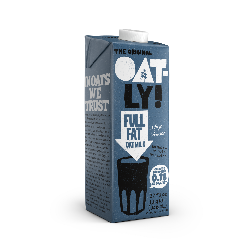 slide 3 of 5, Oatly Full Fat Oat Milk, 32 fl oz
