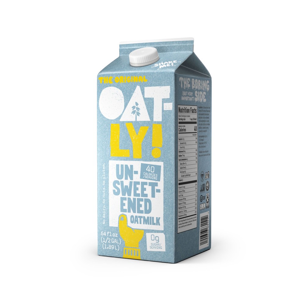 slide 4 of 6, Oatly Unsweetened Oatmilk - 64 fl oz, 64 fl oz