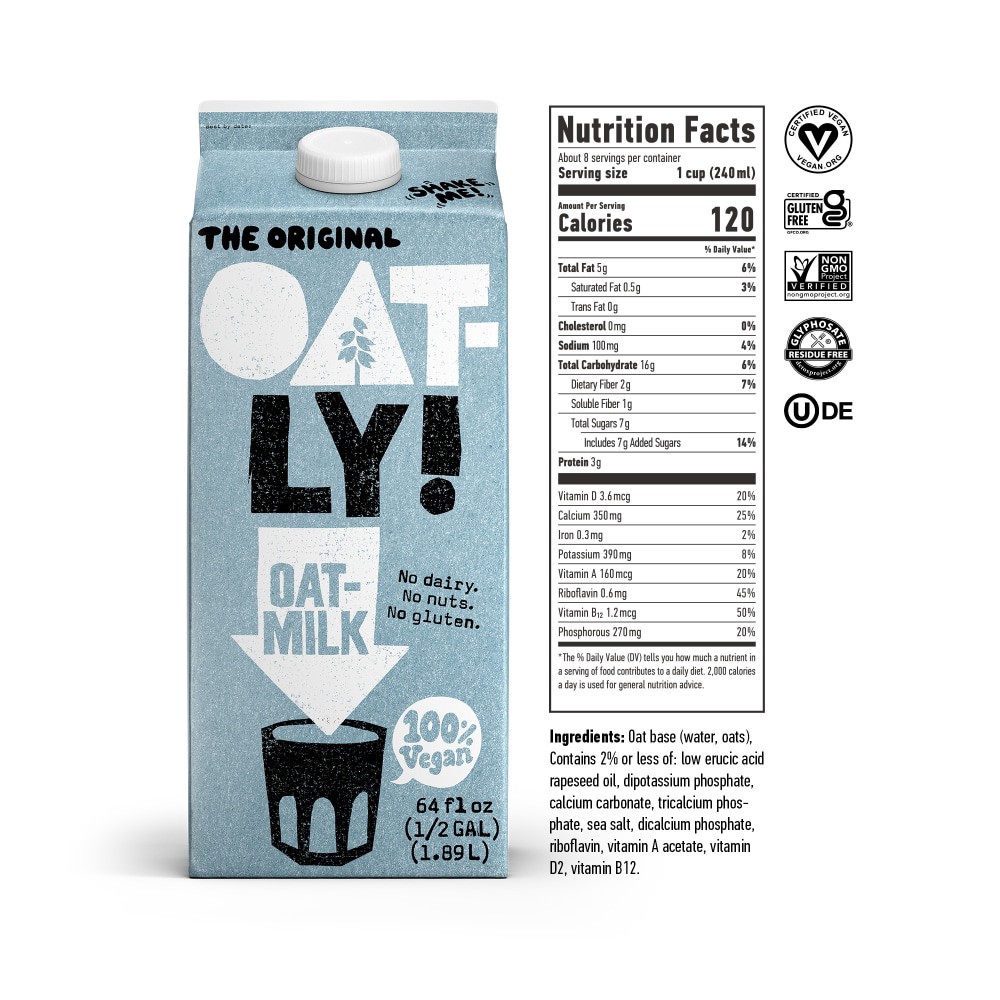slide 3 of 6, Oatly Original Oatmilk 64 fl oz, 64 fl oz
