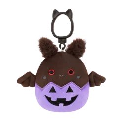 Squishmallows Perkin Black Mothman Clip-On Plush Toy, 3.5 in