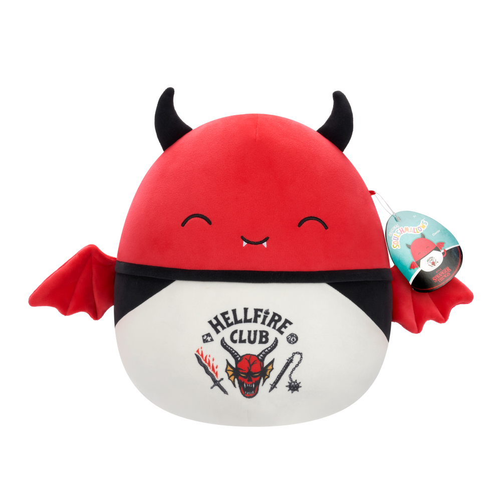 slide 1 of 1, Squishmallows™ Stranger Things Dante in Hellfire Club Shirt Plush, 8 in