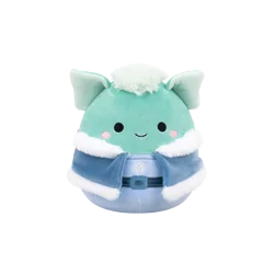 Squishmallows Pale Teal Troll W/Muted Blue Winter Outfit