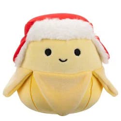 Squishmallows Yellow Banana with Red Trapper Hat