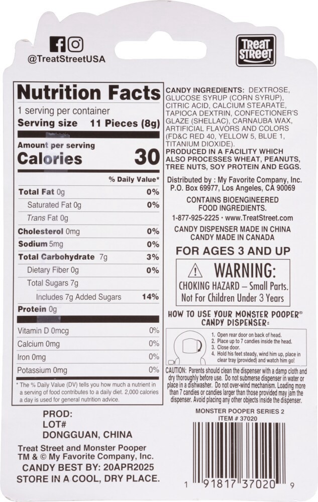 slide 2 of 2, Treat Street 3+ Years Monster Pooper Walking Candy Dispenser 0.28 oz, 0.28 oz
