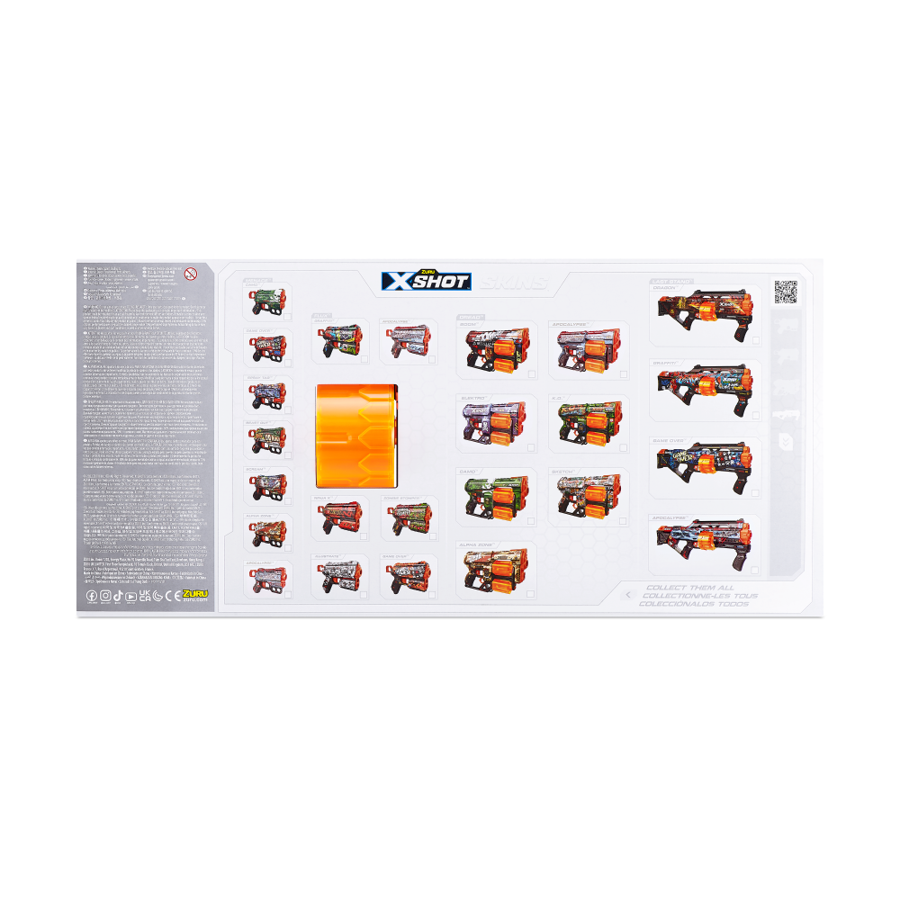 slide 2 of 5, Zuru X-Shot Skins Last Stand Game Over Dart Blaster, 16 ct