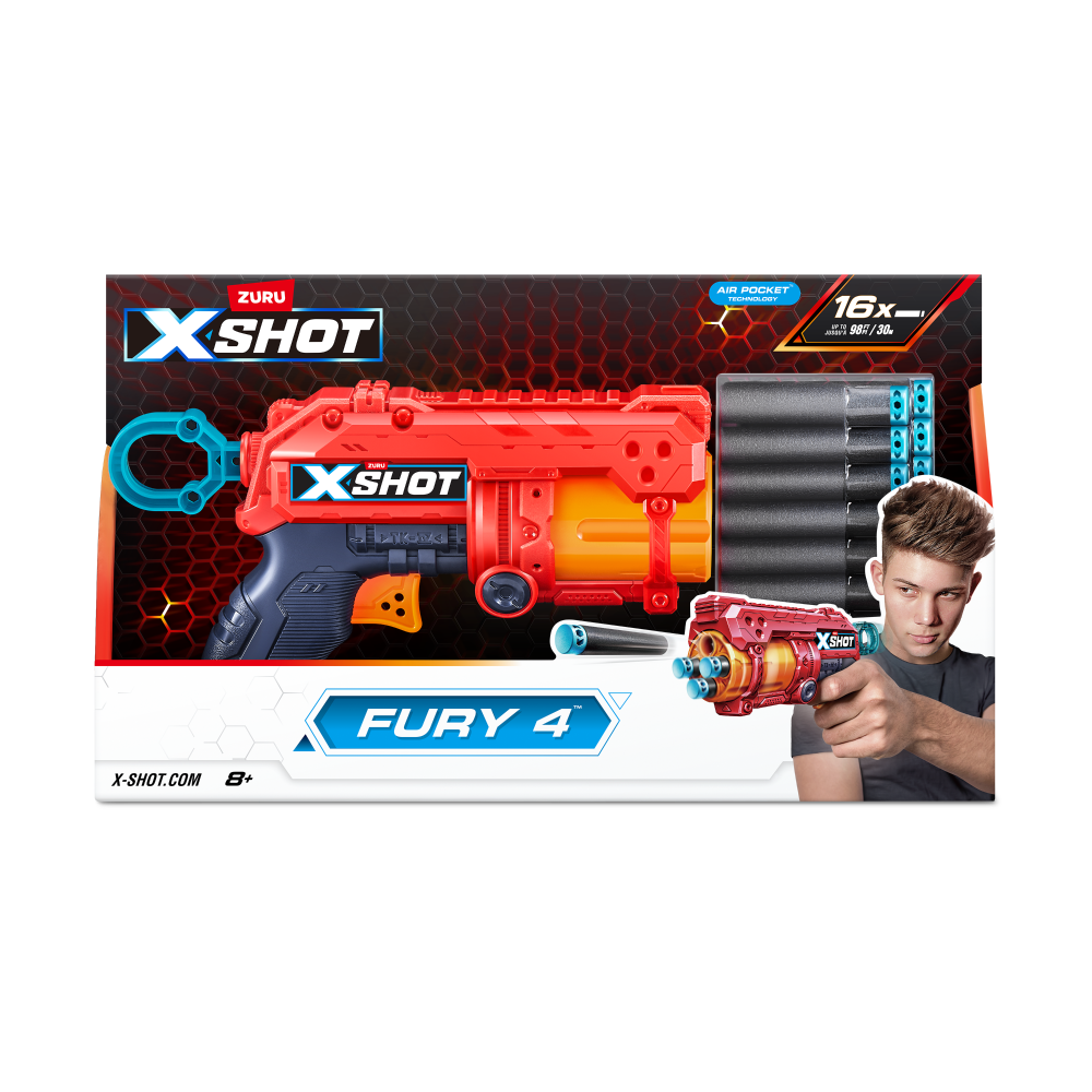 slide 2 of 2, Zuru Xshot Excel Fury 4 Blaster, 1 ct