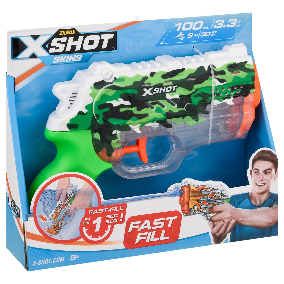slide 11 of 11, X-Shot Water Weapons, Skins, Fast-Fill, 5+, 1 ct