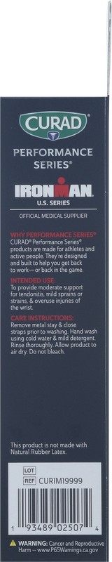 slide 2 of 4, Curad Performance Series Wrist Support 1 ea, 1 ct