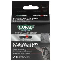 CURAD IRONMAN Kinesiology Tape Black 10 Count