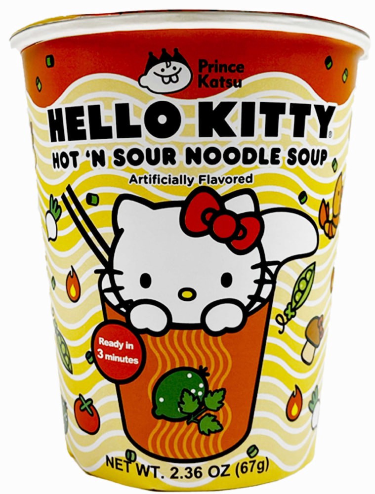 slide 1 of 2, A-Sha Hello Kitty Garden Veggie Noodle Soup, 2.22 oz