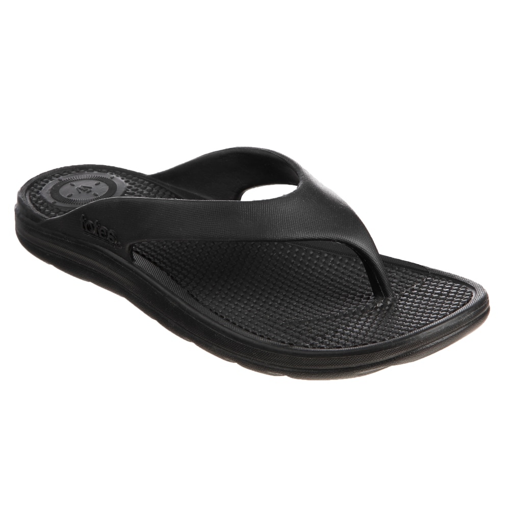 slide 5 of 5, totes Sol Bounce Ara Thong Flip Flops - Black, 1 ct